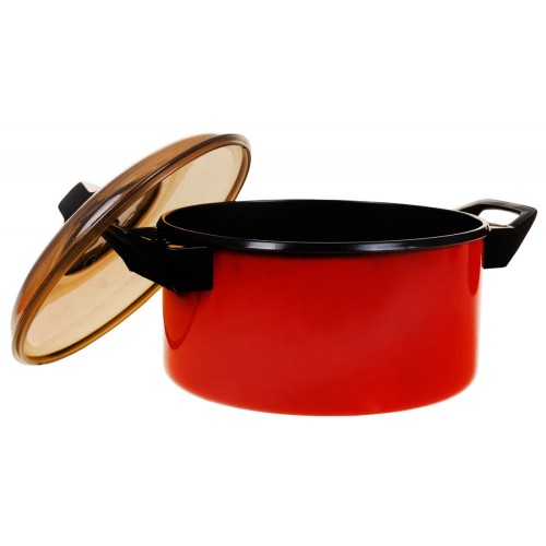 Červená kuchárska sada pre deti 3+ Hrnce + Kuchynské náradia + Napodobeniny jedla 22 ks.