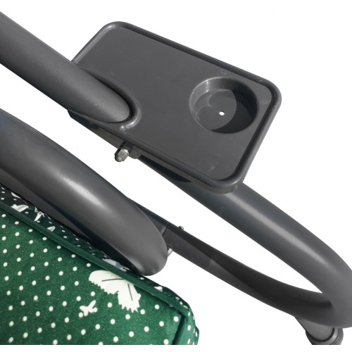 Veľká Záhradná hojdačka 4-os. Zelené Motýle + Textil + Strecha + Nastaviteľné sedadlo + 4 Vankúše