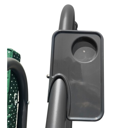 Veľká Záhradná hojdačka 4-os. Zelené Motýle + Textil + Strecha + Nastaviteľné sedadlo + 4 Vankúše