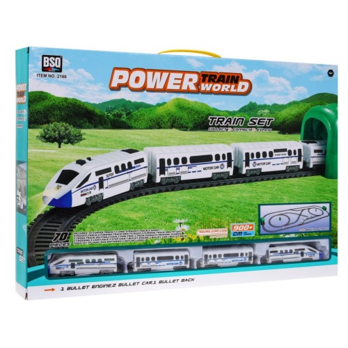 Veľká Železnica pre deti 4+ Vlak s vagónmi + Trať 9+ metrov 70 el.