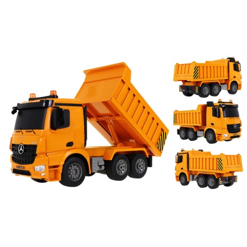 Vyklápací Mercedes-Benz Arocs pre deti 6+ Diaľkovo ovládaný model 1:20 Zvuky Svetlá