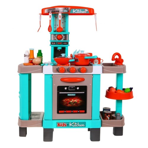 Veľká Kuchyňa pre deti 3+ Interaktívne horáky Svetlá Zvuky + Hrnce + Atrapy jedla