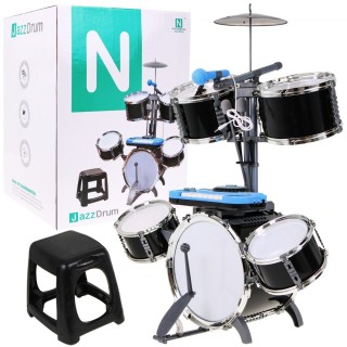 Sada Bicie + mini Klávesnica + Mikrofón pre deti 3+ Mixér páka DJ-a + 5 Bubnov + Svetlá