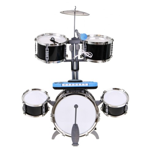 Sada Bicie + mini Klávesnica + Mikrofón pre deti 3+ Mixér páka DJ-a + 5 Bubnov + Svetlá