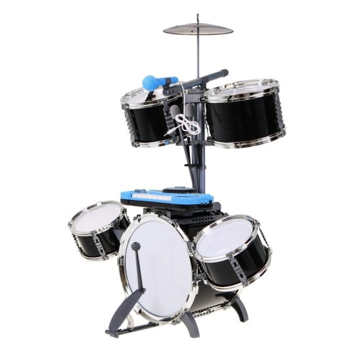 Sada Bicie + mini Klávesnica + Mikrofón pre deti 3+ Mixér páka DJ-a + 5 Bubnov + Svetlá