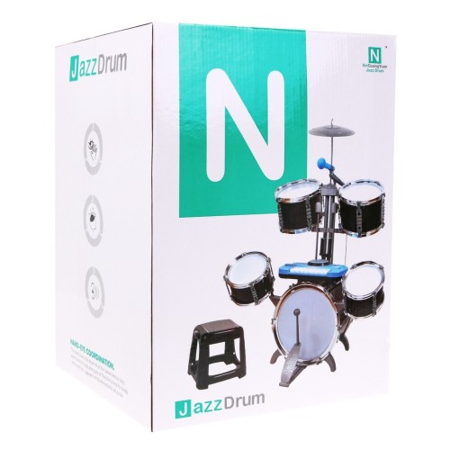 Sada Bicie + mini Klávesnica + Mikrofón pre deti 3+ Mixér páka DJ-a + 5 Bubnov + Svetlá