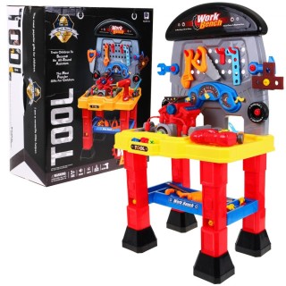 Dielňa s motorom pre deti 3+ Zvuky Svetlá + Náradie + Príslušenstvo + Stolík majstra kutila