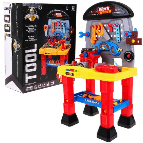 Dielňa s motorom pre deti 3+ Zvuky Svetlá + Náradie + Príslušenstvo + Stolík majstra kutila