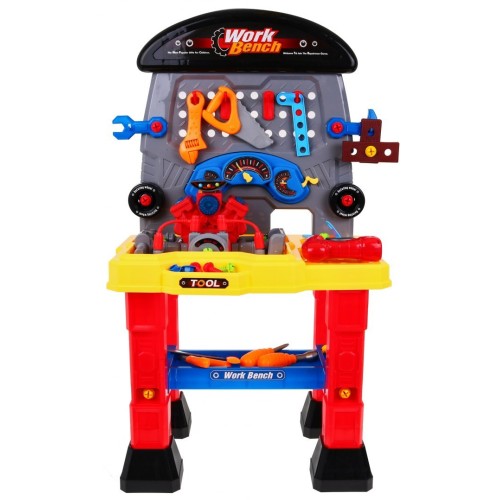 Dielňa s motorom pre deti 3+ Zvuky Svetlá + Náradie + Príslušenstvo + Stolík majstra kutila