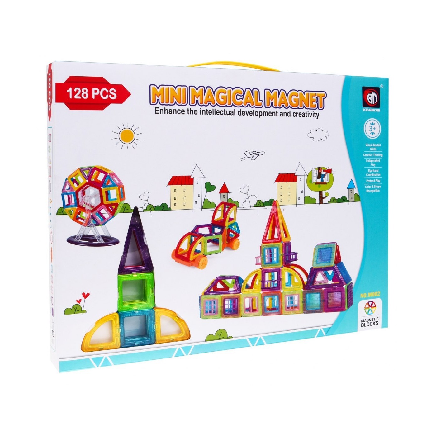 Obrovská Sada Magnetických Kociek 128 ks