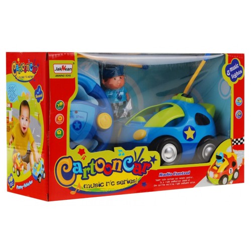 Diaľkovo ovládané Policajné autíčko pre deti 3+ Ovládač Volant + Figúrka policajta + Zvuky Svetlá