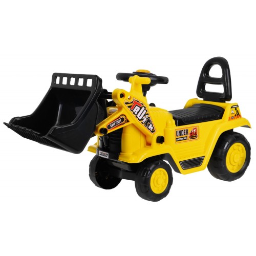 Odrážadlo Tlačná rukoväť Buldozér pre deti + Pohyblivá lopata + Klaxon + Skrytý Nočník + Prilba
