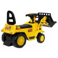 Odrážadlo Tlačná rukoväť Buldozér pre deti + Pohyblivá lopata + Klaxon + Skrytý Nočník + Prilba