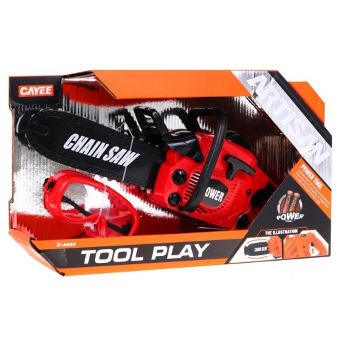 Interaktívna Reťazová píla pre deti 3+ Ochranné okuliare + Otočný reťaz + Zvuky