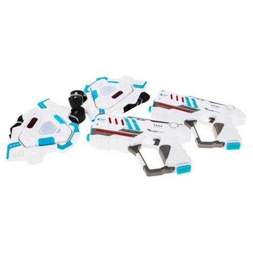 Laserové Pištole LASER TAG Biele + Vesty