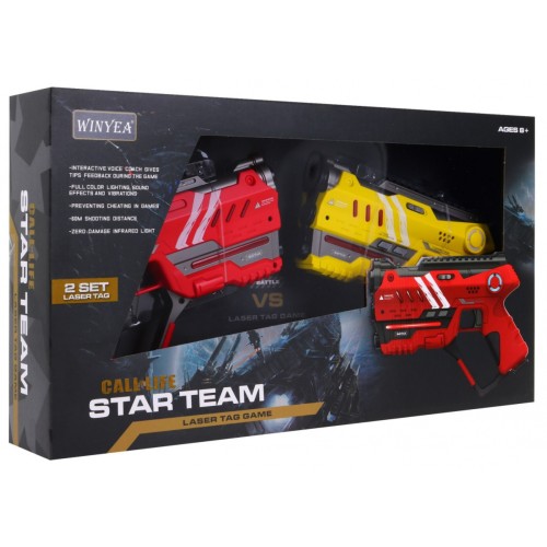 Laserové Pištole LASER TAG Červený Žltý