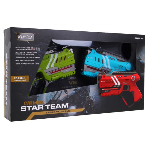 Laserové Pištole LASER TAG Zelený Modrý