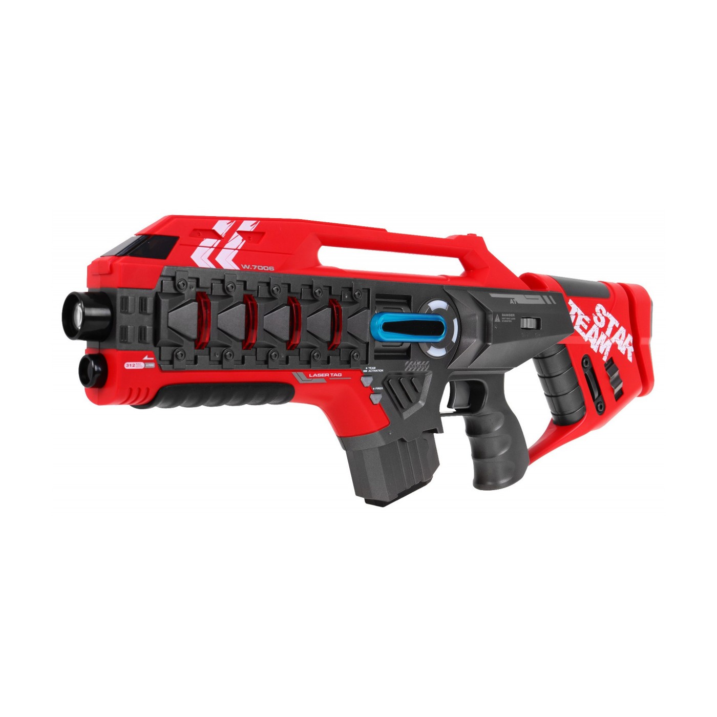 Sada 2 laserových pištolí pre deti 8+ Laser Tag Červený Žltý 4 tímy + 4 druhy zbraní