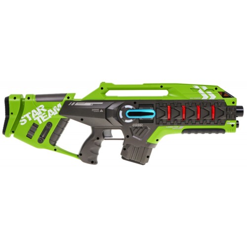 Sada 2 pištolí laserových pre deti 8+ Laser Tag Modrý Zelený 4 tímy + 4 druhy zbraní