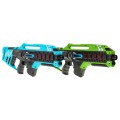 Sada 2 pištolí laserových pre deti 8+ Laser Tag Modrý Zelený 4 tímy + 4 druhy zbraní