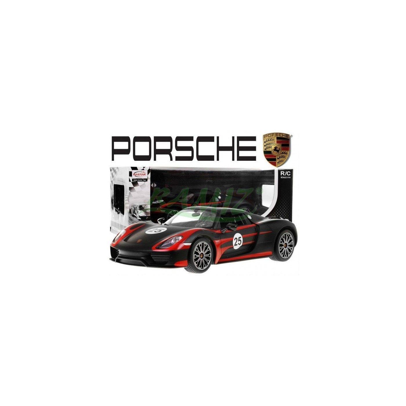 Autíčko R C Porsche 918 Performance Čierne 1 14 Rastar