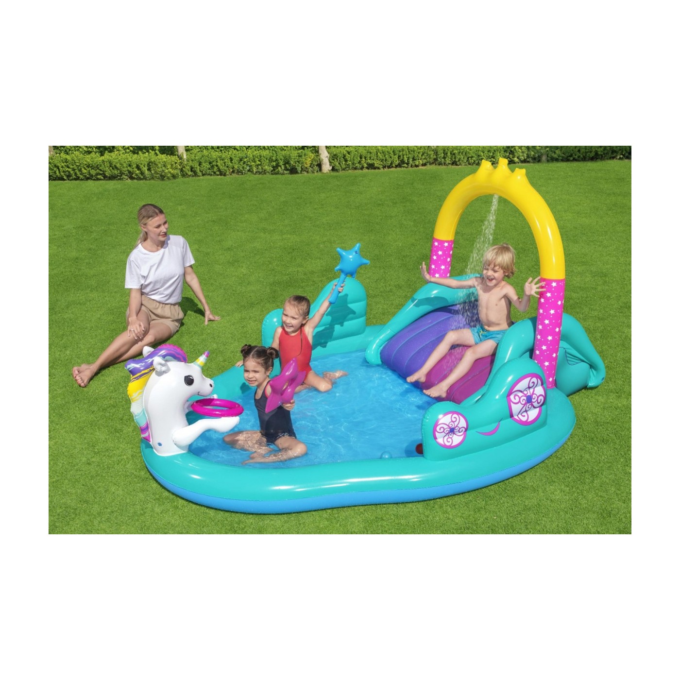 Detské ihrisko pre deti Magický svet Jednorožcov BESTWAY + Šmýkačka