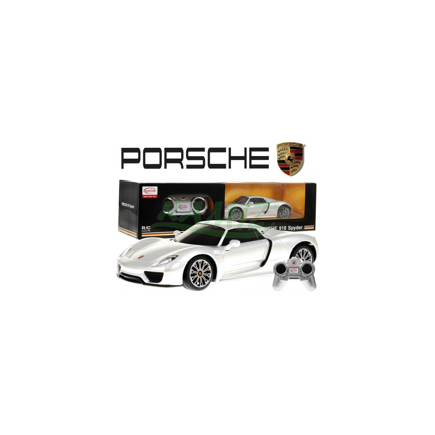 Autíčko R C Porsche 918 Spyder Strieborný 1 24 RASTAR