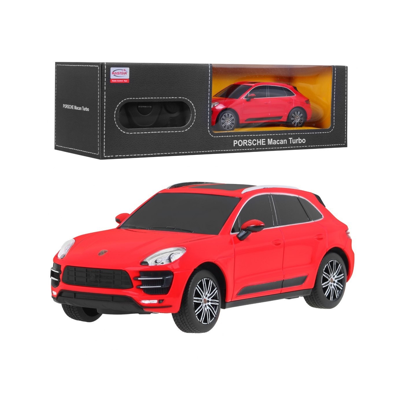 Autíčko R C Porsche Macan Turbo Červené 1 24 RASTAR