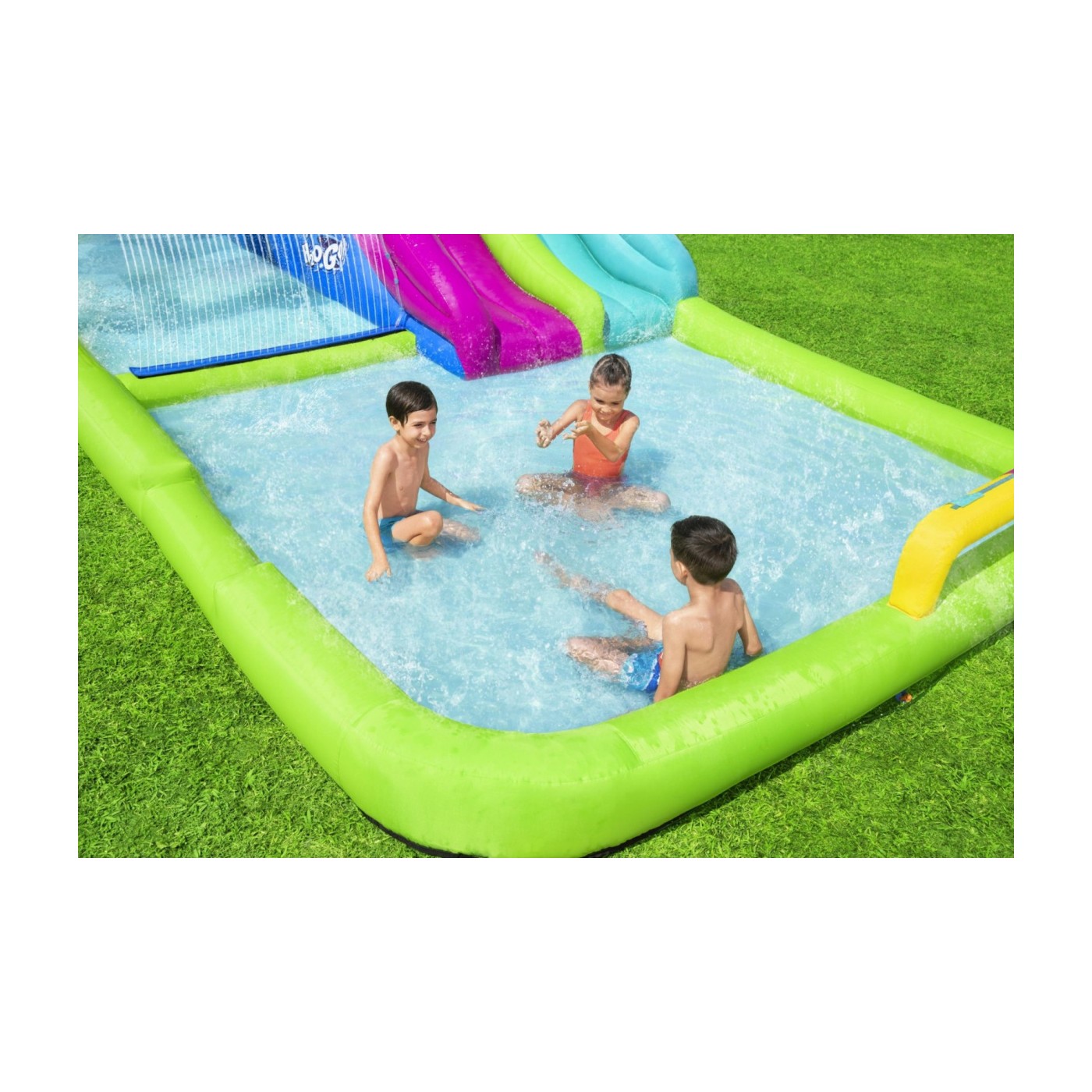 Mega Vodný park zábavy pre deti 5+ BESTWAY Prekážková dráha + Šmýkačka +Striekajúca voda