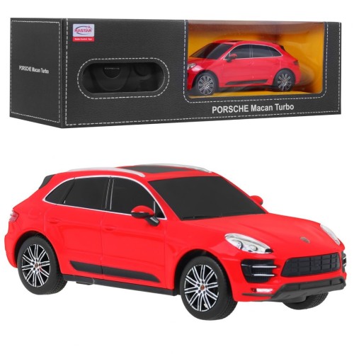 Autíčko R C Porsche Macan Turbo Červené 1 24 RASTAR