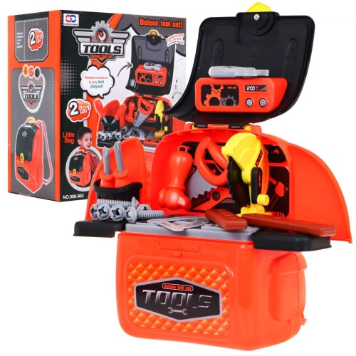 Batoh Dielňa 2v1 pre deti 3+ Prenosná sada majstra + Nástroje + Príslušenstvo