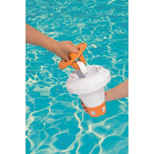 Dávkovač chemikálií s integrovanou rukavicou Plavák bazénový ChemGuard BESTWAY