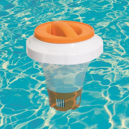 Dávkovač chemikálií s integrovanou rukavicou Plavák bazénový ChemGuard BESTWAY