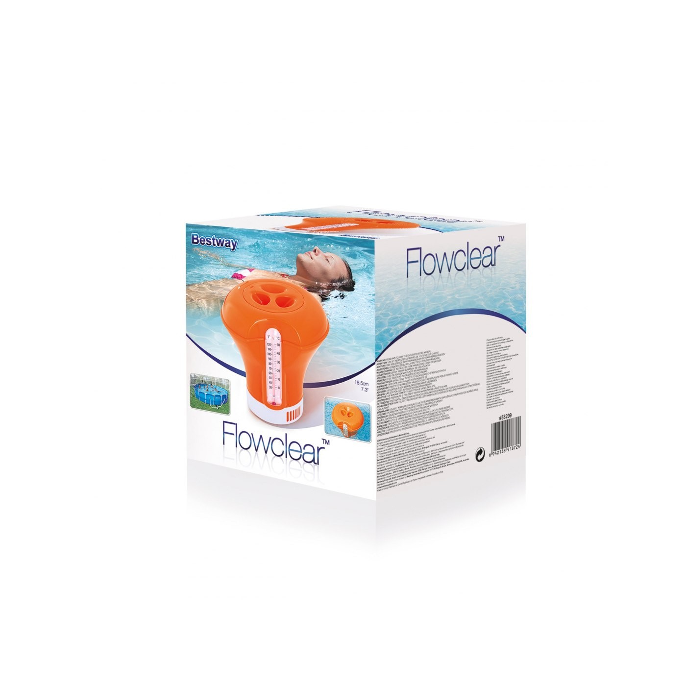 Plavák Dávkovač chemikálie s Termometrom BESTWAY