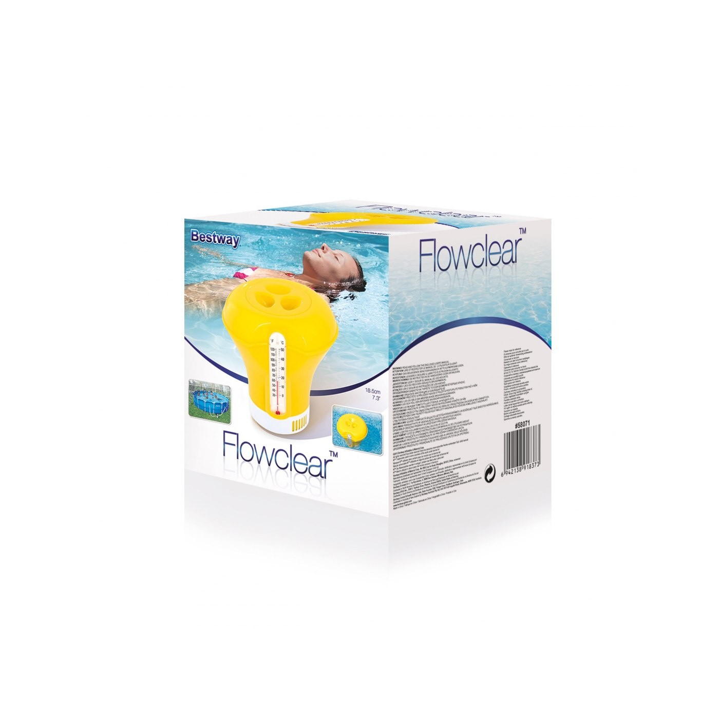 Plavák Dávkovač chemikálie s Termometrom BESTWAY