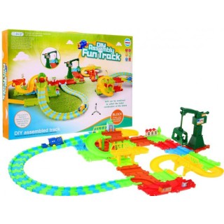 Vlak Koľaje Žeriav Vagón 2v1 93 dielov