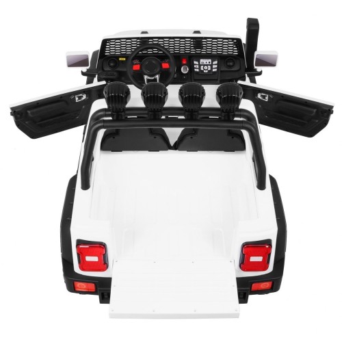Terénne auto AllRoad pre 2 deti Biely + Pohon 4x4 + Ovládač + Pomalý štart + MP3 LED