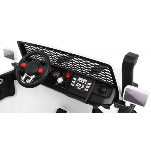 Terénne auto AllRoad pre 2 deti Biely + Pohon 4x4 + Ovládač + Pomalý štart + MP3 LED