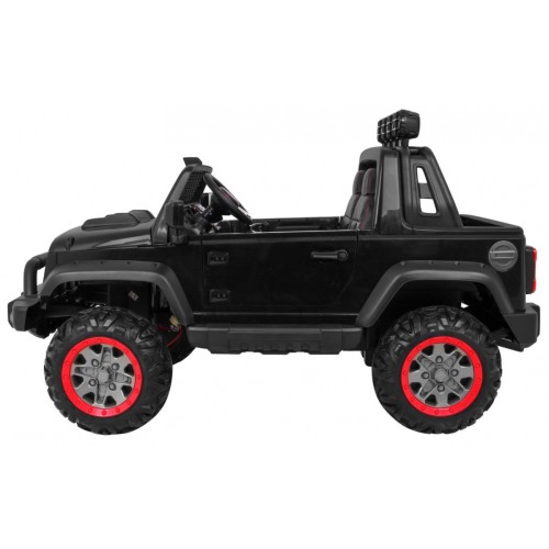 Terénne auto AllRoad pre 2 deti Čierny + Pohon 4x4 + Ovládač + Pomalý štart + MP3 LED
