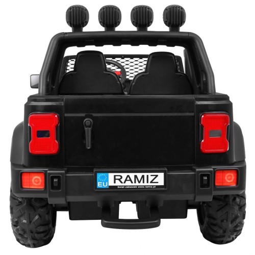 Terénne auto AllRoad pre 2 deti Čierny + Pohon 4x4 + Ovládač + Pomalý štart + MP3 LED