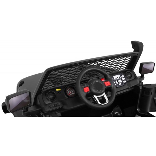 Terénne auto AllRoad pre 2 deti Čierny + Pohon 4x4 + Ovládač + Pomalý štart + MP3 LED