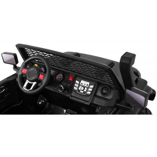 Terénne auto AllRoad pre 2 deti Čierny + Pohon 4x4 + Ovládač + Pomalý štart + MP3 LED