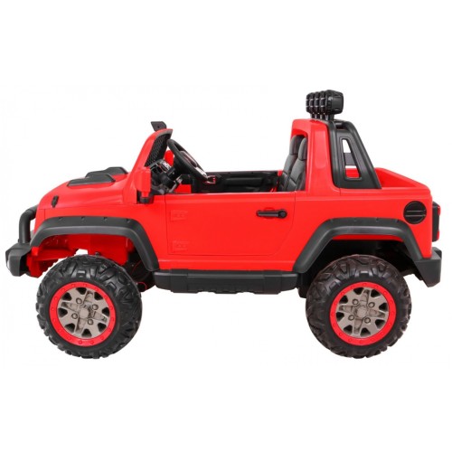 Terénne auto AllRoad pre 2 deti Červený + Pohon 4x4 + Ovládač + Pomalý štart + MP3 LED