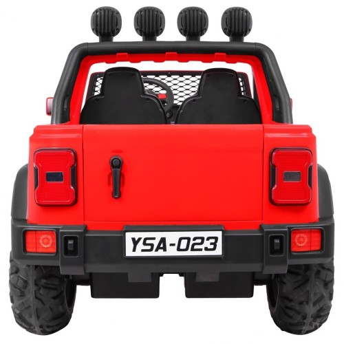 Terénne auto AllRoad pre 2 deti Červený + Pohon 4x4 + Ovládač + Pomalý štart + MP3 LED