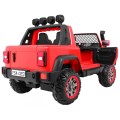 Terénne auto AllRoad pre 2 deti Červený + Pohon 4x4 + Ovládač + Pomalý štart + MP3 LED