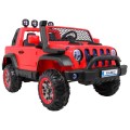 Terénne auto AllRoad pre 2 deti Červený + Pohon 4x4 + Ovládač + Pomalý štart + MP3 LED