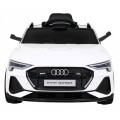 Audi E-Tron Sportback pre deti Biely + Ovládač + Pohon 4x4 + Pomalý štart + Rádio MP3 + LED