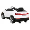 Audi E-Tron Sportback pre deti Biely + Ovládač + Pohon 4x4 + Pomalý štart + Rádio MP3 + LED