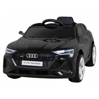 Audi E-Tron Sportback pre deti Čierny + Ovládač + Pohon 4x4 + Pomalý štart + Rádio MP3 + LED