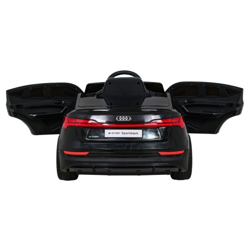 Audi E-Tron Sportback pre deti Čierny + Ovládač + Pohon 4x4 + Pomalý štart + Rádio MP3 + LED